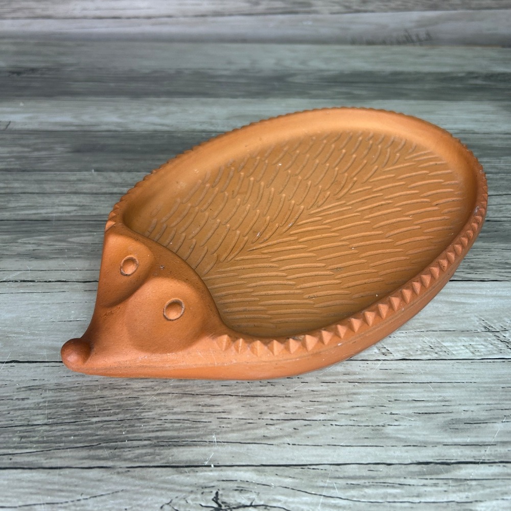 Vintage Bay Hedgehog Serving Dish West Germany Bread Warner Terracotta